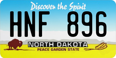 ND license plate HNF896