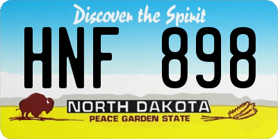 ND license plate HNF898