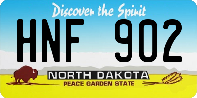 ND license plate HNF902