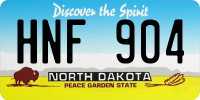 ND license plate HNF904