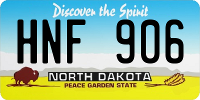 ND license plate HNF906