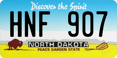 ND license plate HNF907