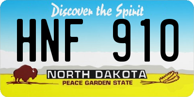 ND license plate HNF910