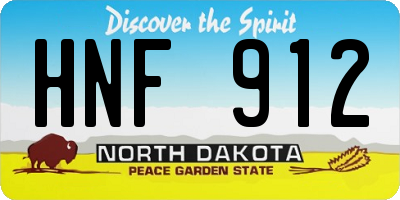 ND license plate HNF912