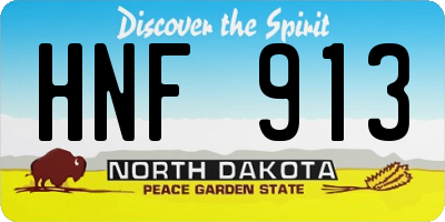 ND license plate HNF913