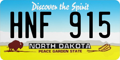 ND license plate HNF915