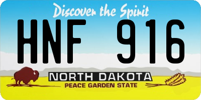 ND license plate HNF916