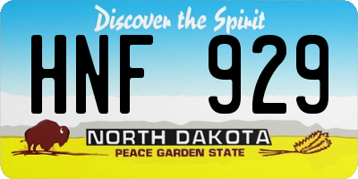 ND license plate HNF929