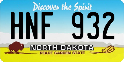 ND license plate HNF932