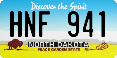 ND license plate HNF941