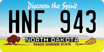 ND license plate HNF943