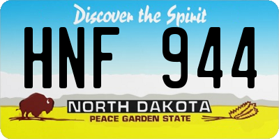 ND license plate HNF944