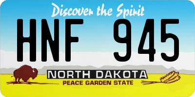 ND license plate HNF945