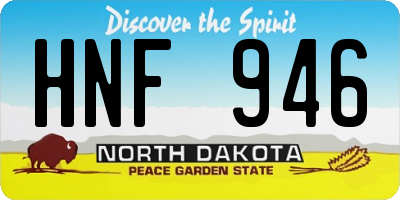 ND license plate HNF946