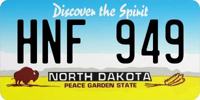 ND license plate HNF949