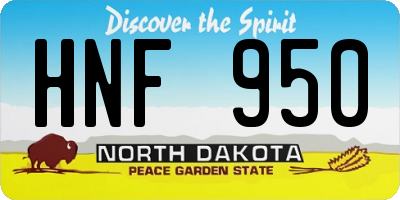 ND license plate HNF950