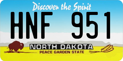 ND license plate HNF951