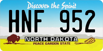 ND license plate HNF952