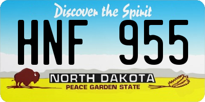 ND license plate HNF955