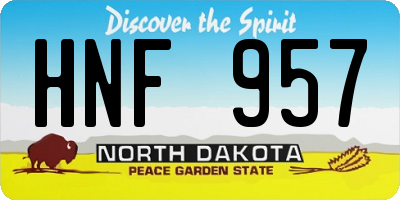 ND license plate HNF957