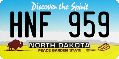 ND license plate HNF959