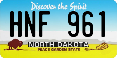 ND license plate HNF961