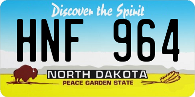 ND license plate HNF964