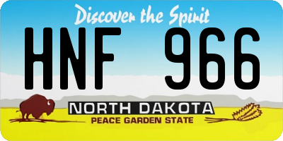 ND license plate HNF966