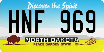 ND license plate HNF969