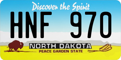 ND license plate HNF970