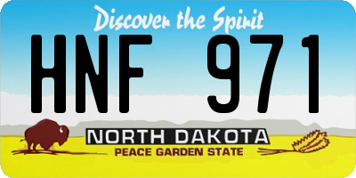 ND license plate HNF971