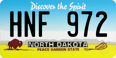 ND license plate HNF972