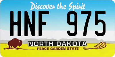 ND license plate HNF975