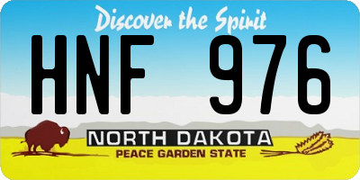 ND license plate HNF976