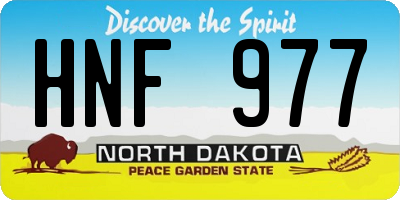 ND license plate HNF977