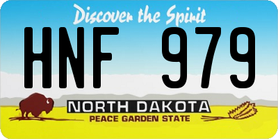 ND license plate HNF979