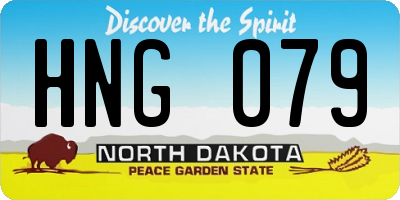 ND license plate HNG079