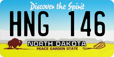 ND license plate HNG146