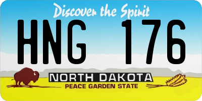 ND license plate HNG176