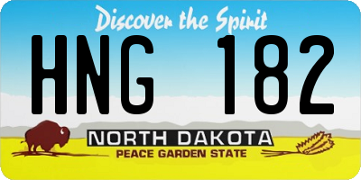 ND license plate HNG182