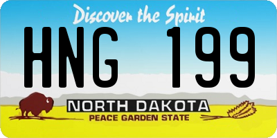 ND license plate HNG199