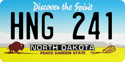 ND license plate HNG241