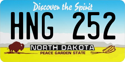 ND license plate HNG252