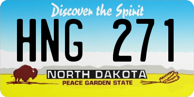 ND license plate HNG271