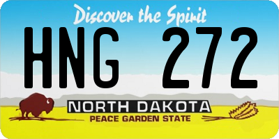 ND license plate HNG272