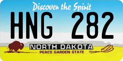 ND license plate HNG282