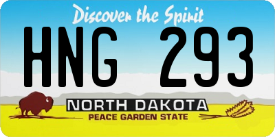 ND license plate HNG293