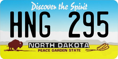 ND license plate HNG295