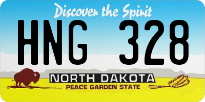 ND license plate HNG328