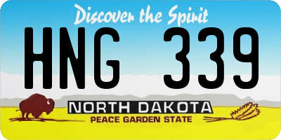 ND license plate HNG339